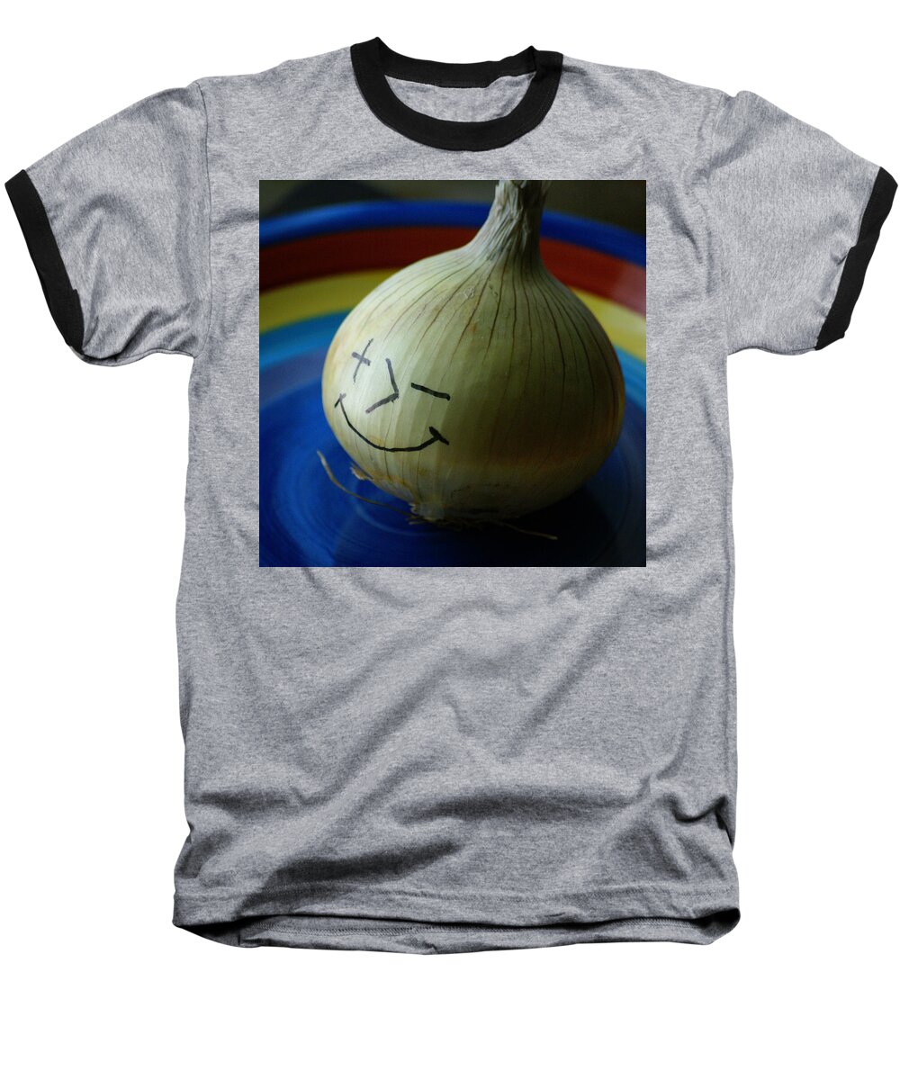 Onion Baseball T-Shirt featuring the photograph Posimoto by Ben Upham III