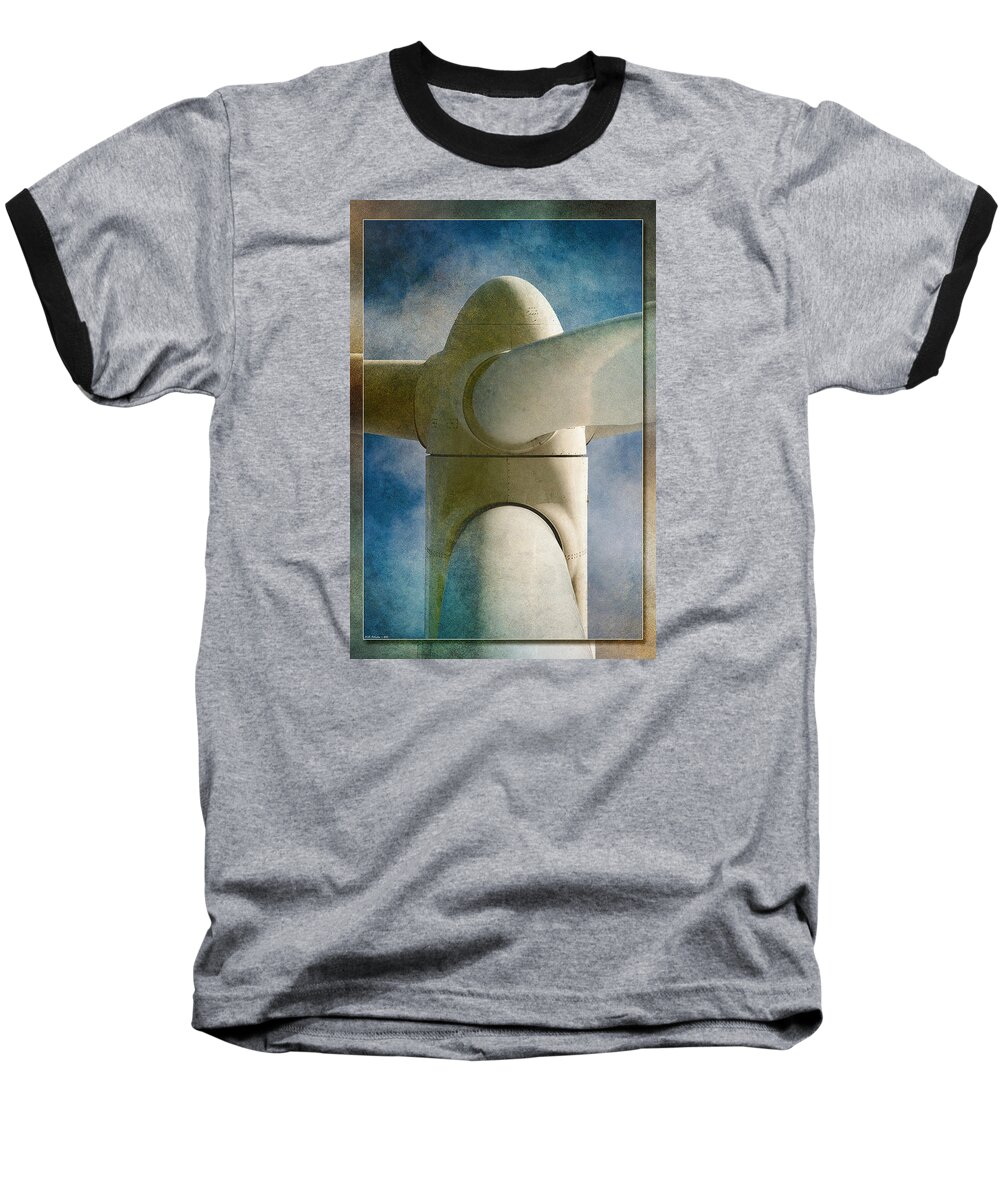 Windmill Baseball T-Shirt featuring the photograph Power 7 by WB Johnston