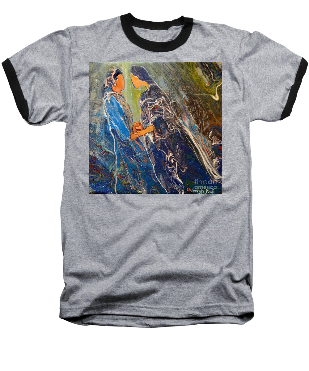 Prayer Baseball T-Shirt featuring the painting Pray For One Another by Deborah Nell