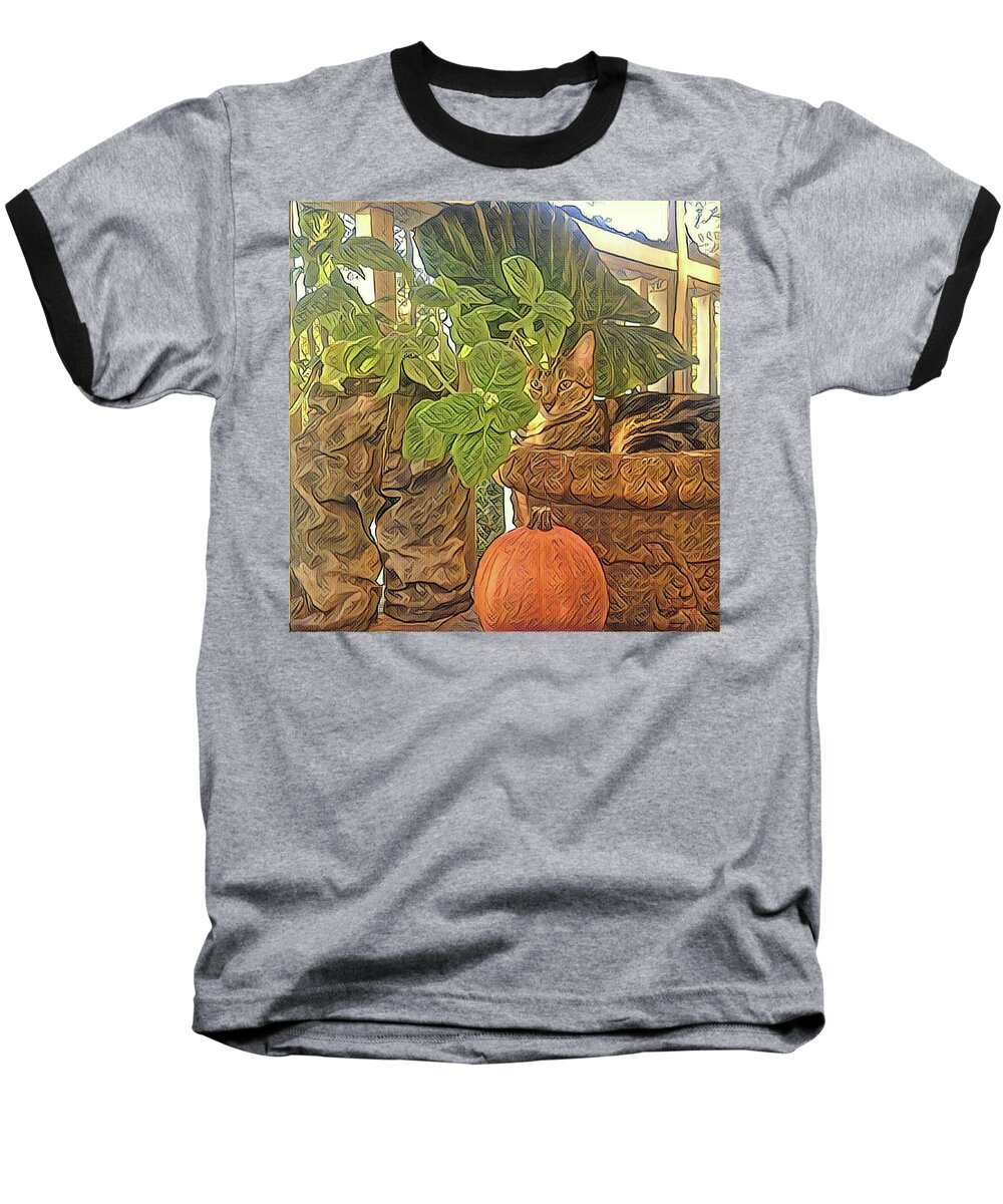 Pumpkin Baseball T-Shirt featuring the photograph Precious Pumpkin by Sherry Kuhlkin