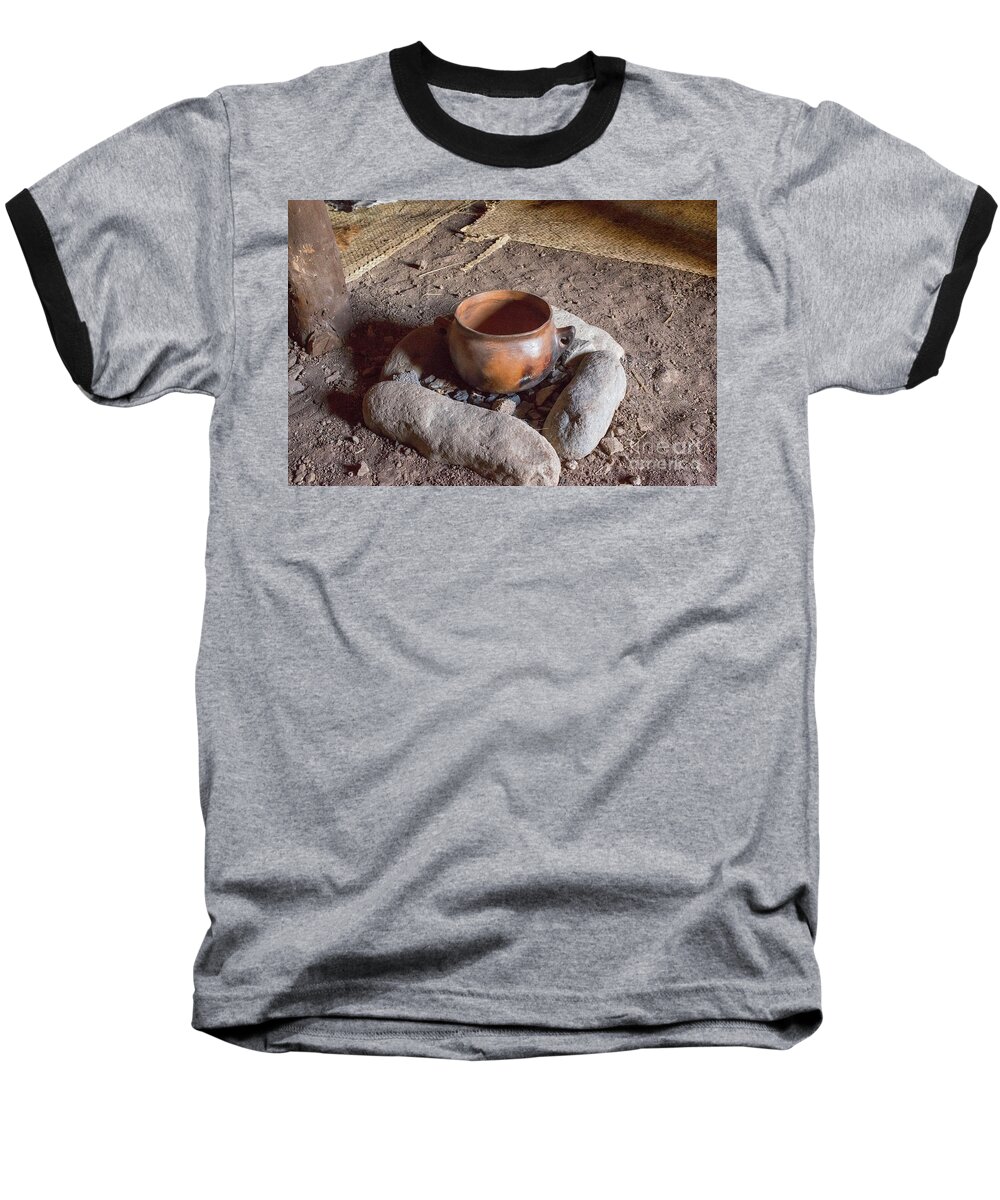 Ancient Baseball T-Shirt featuring the photograph Prehistoric cooking by Patricia Hofmeester