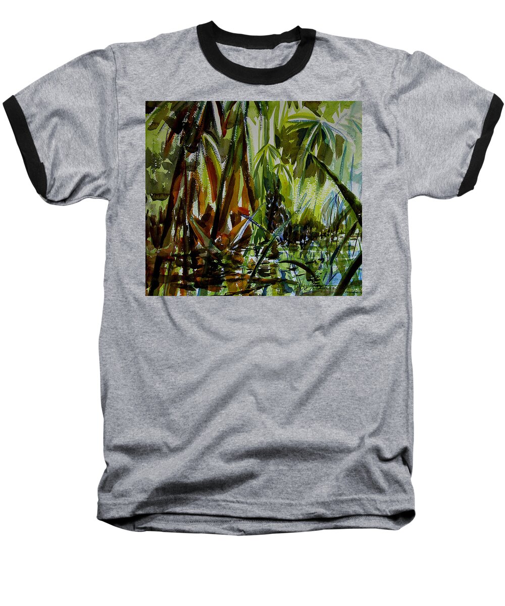 Framed Prints Baseball T-Shirt featuring the painting Pristine Waters by Julianne Felton