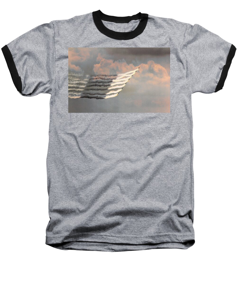 2014-06-29 Snow Birds Air Show Baseball T-Shirt featuring the photograph Professionalism Of Excellence by Nick Mares
