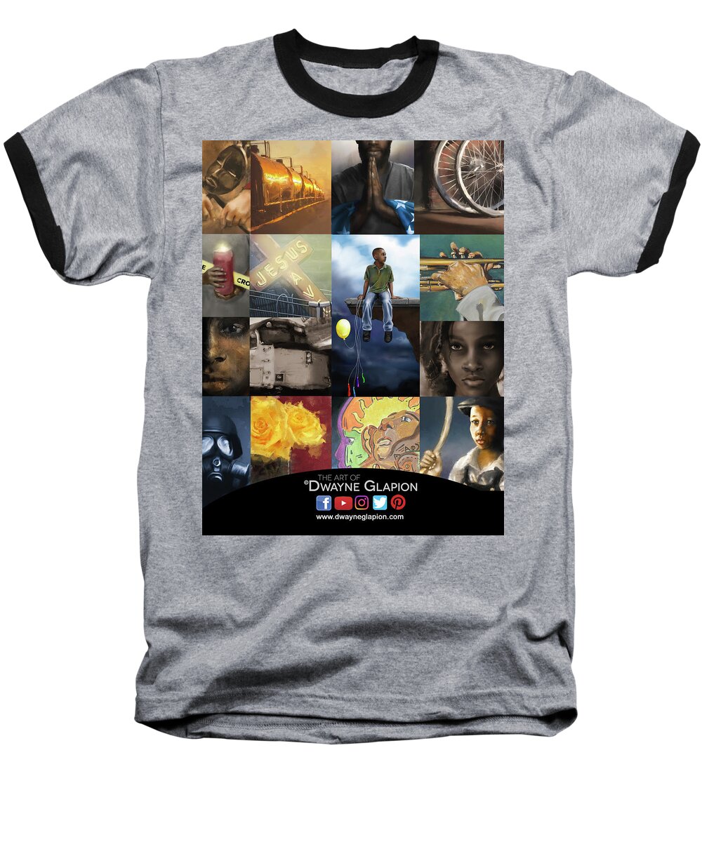  Baseball T-Shirt featuring the digital art Promotional 01 by Dwayne Glapion