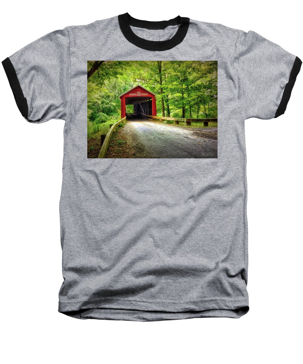 Indiana Baseball T-Shirt featuring the photograph Protected Crossing in Summer by Andrea Platt