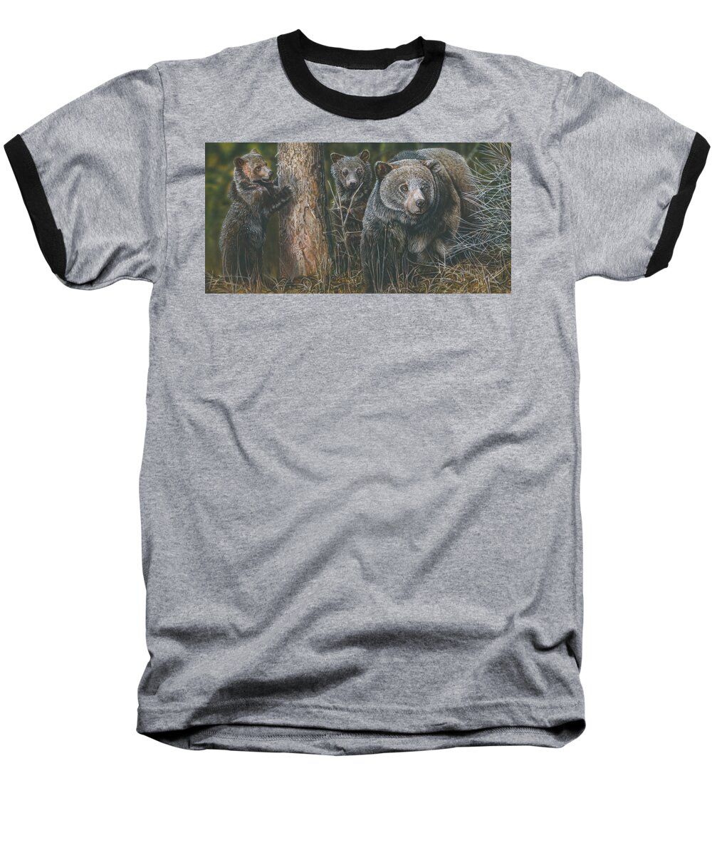  Baseball T-Shirt featuring the painting Protective Mother by Wayne Pruse