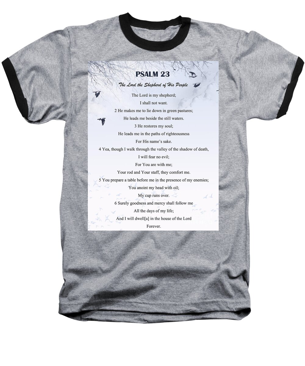 Psalm 23 Baseball T-Shirt featuring the painting Psalm 23- 2 by Trilby Cole