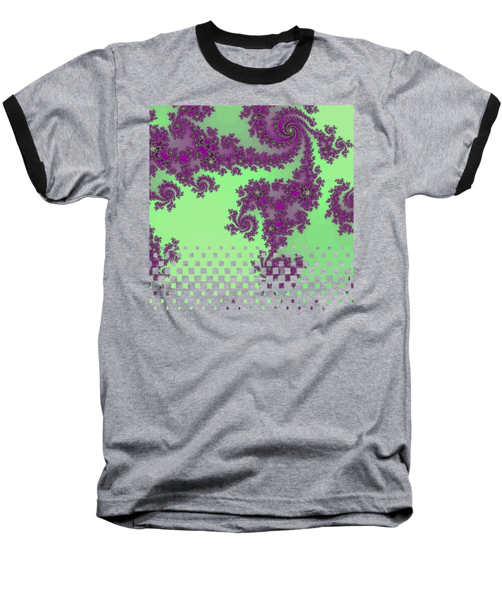 Purple Lace Baseball T-Shirt featuring the digital art Purple Lace by Becky Herrera