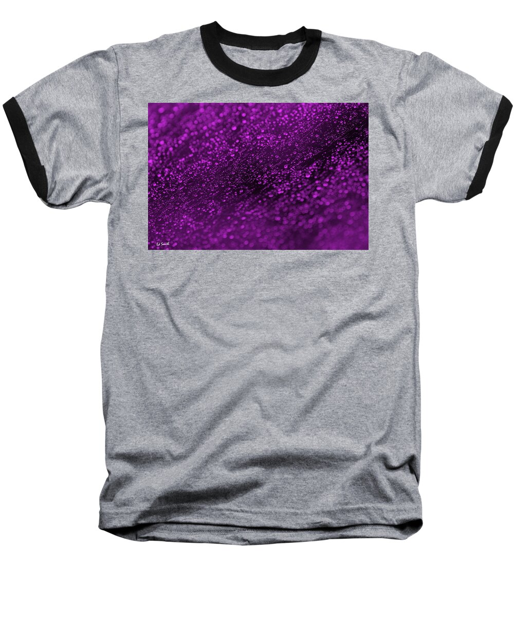 Purple Rain Baseball T-Shirt featuring the photograph Purple Rain by Edward Smith