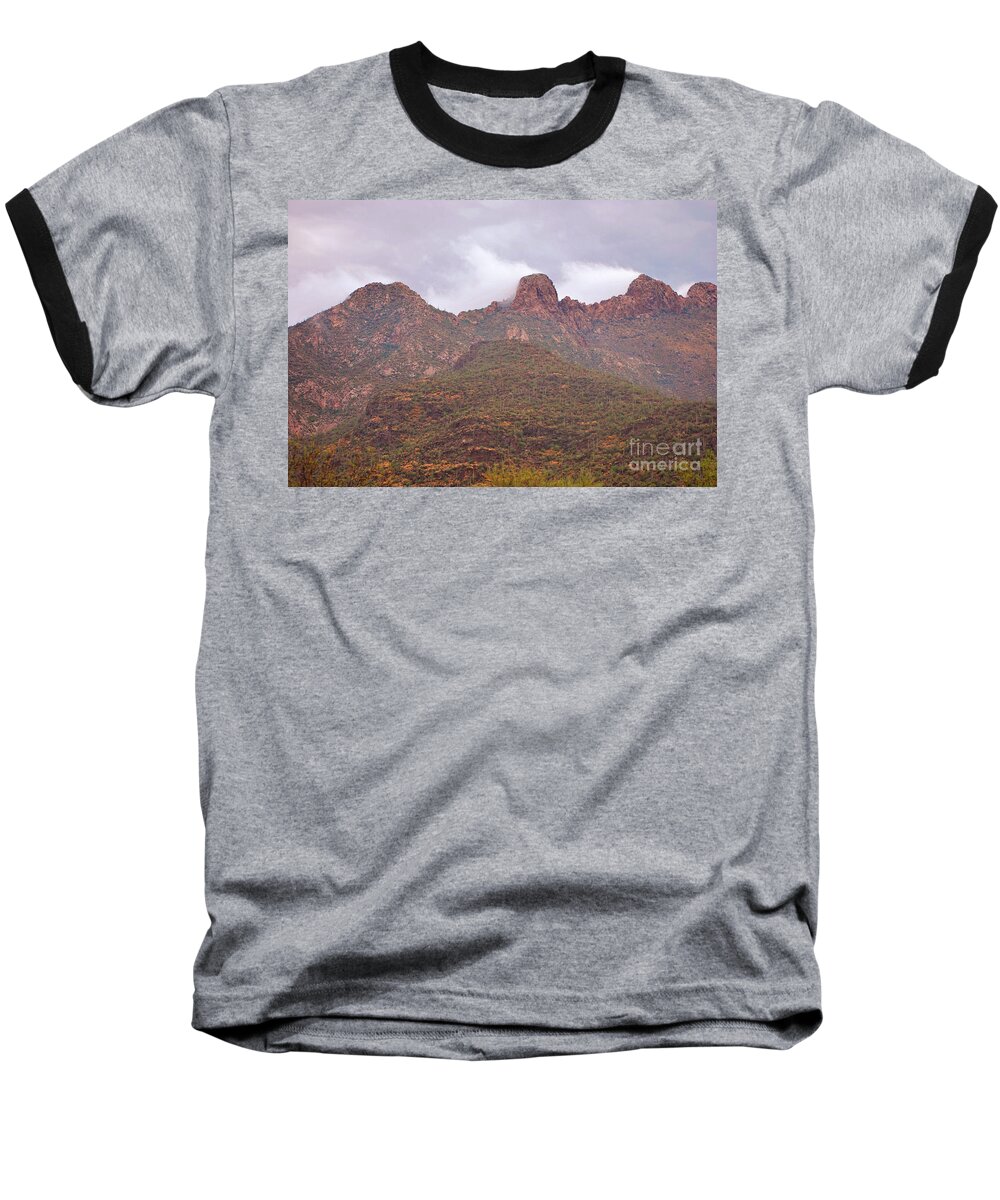 Fine Art Baseball T-Shirt featuring the photograph Pusch Ridge Tucson Arizona by Donna Greene