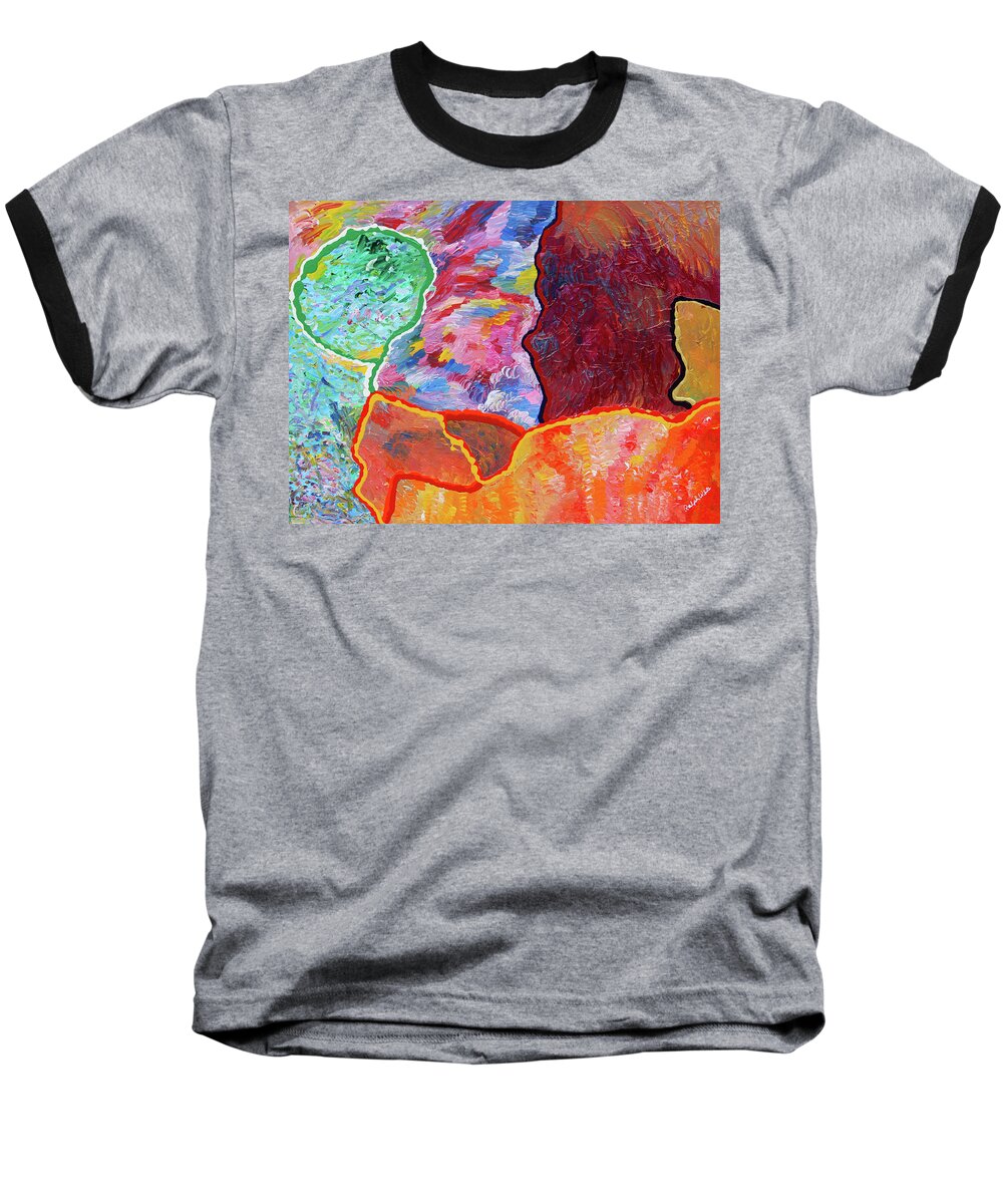 Fusionart Baseball T-Shirt featuring the painting Puzzle by Ralph White
