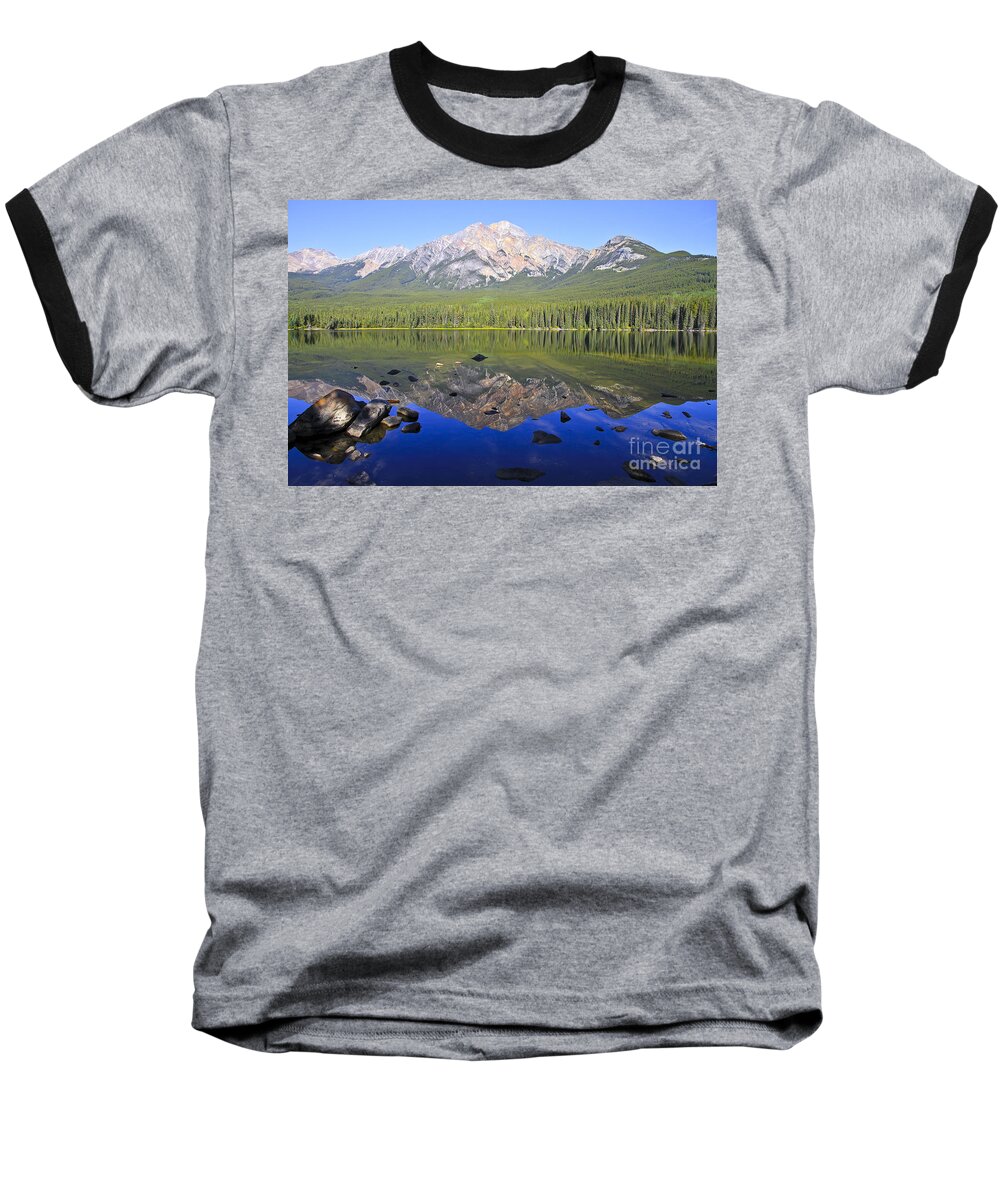 Pyramid Lake Baseball T-Shirt featuring the photograph Pyramid Lake Reflection by Teresa Zieba