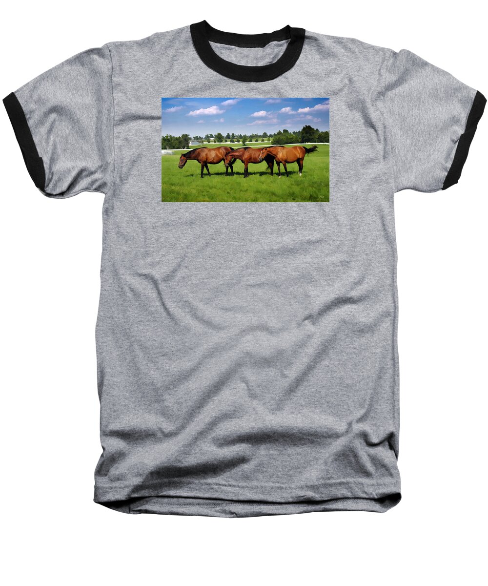 Horse Baseball T-Shirt featuring the photograph Queens of Calumet by Sam Davis Johnson
