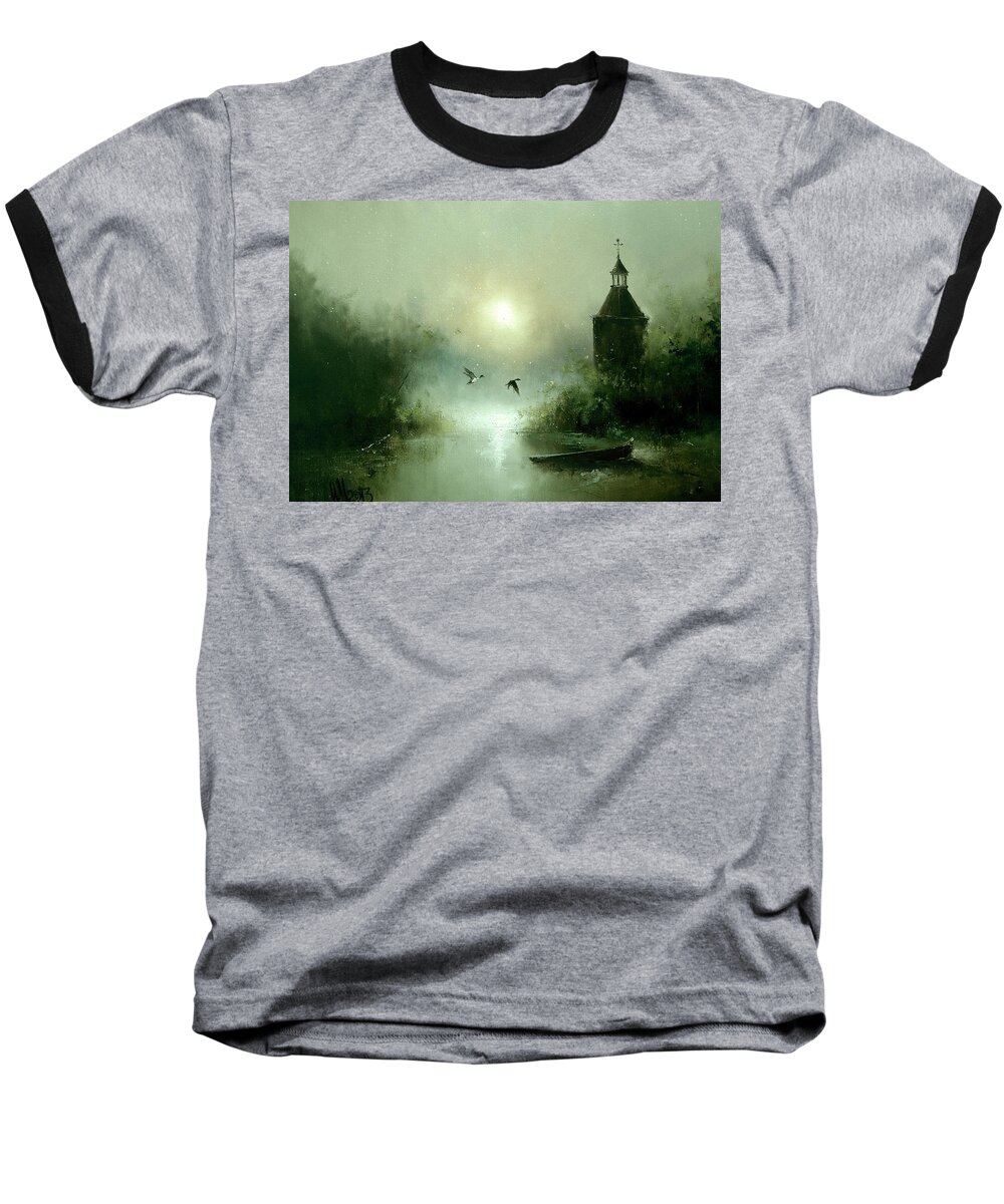 Russian Artists New Wave Baseball T-Shirt featuring the painting Quiet Abode by Igor Medvedev