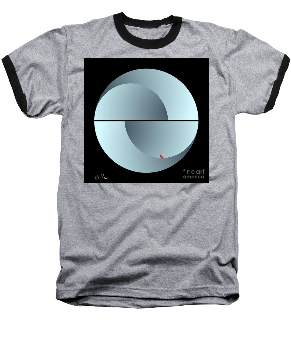 Quiet Baseball T-Shirt featuring the digital art Quiet by Leo Symon