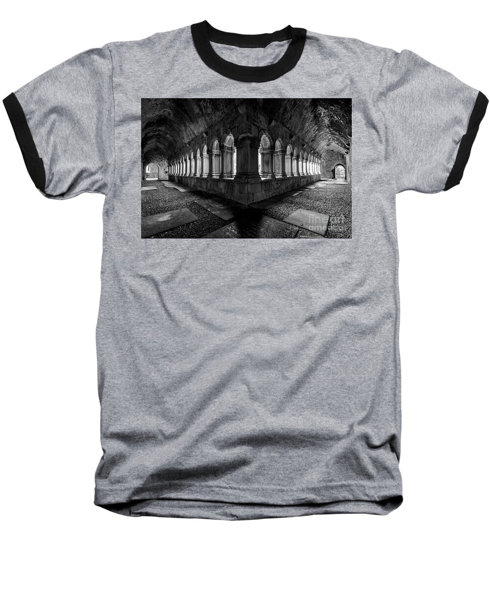 Ireland Baseball T-Shirt featuring the photograph Quin Abbey by Dennis Hedberg