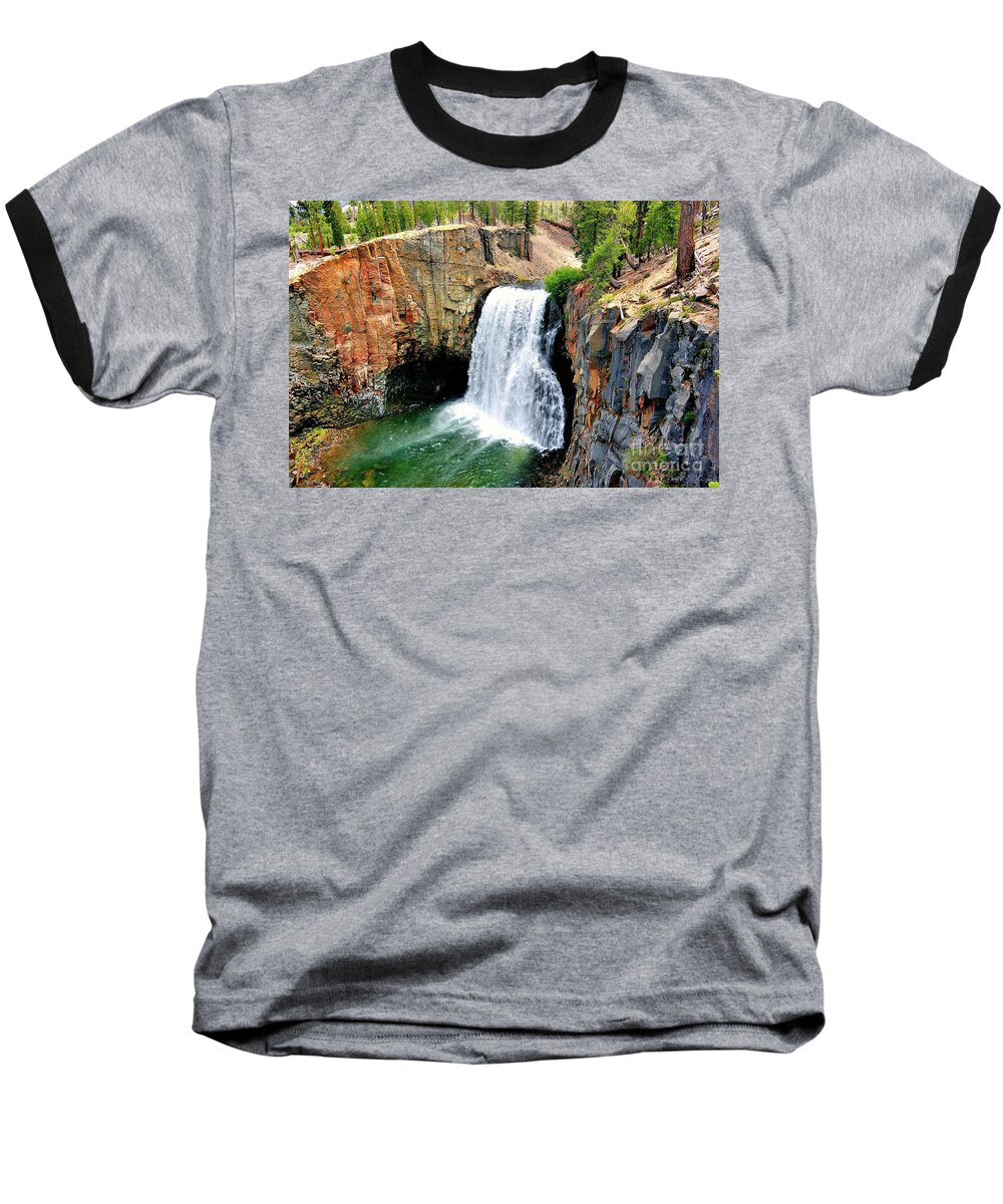 California Baseball T-Shirt featuring the photograph Rainbow Falls 11 by Joe Lach