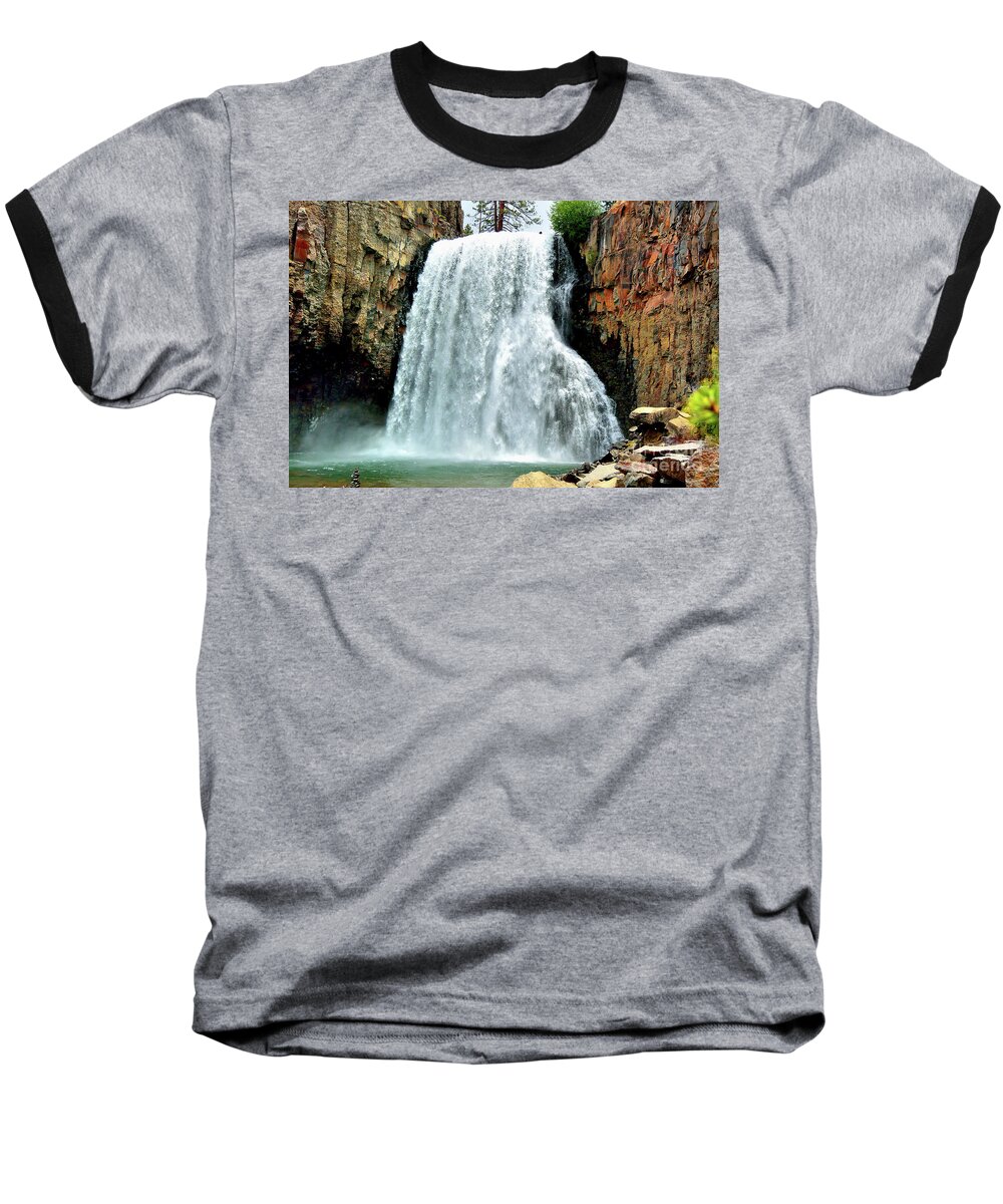California Baseball T-Shirt featuring the photograph Rainbow Falls 16 by Joe Lach