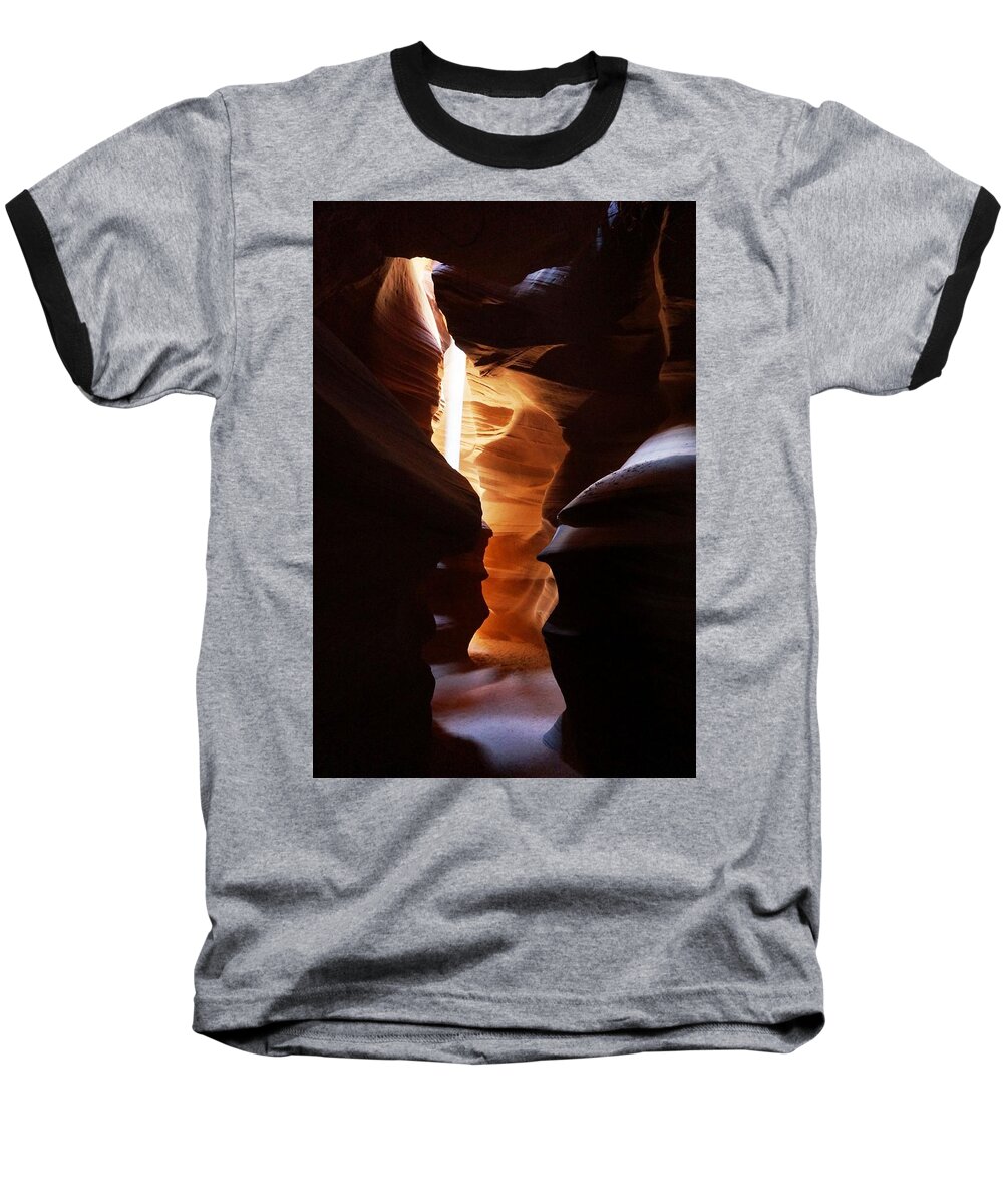 Antilope Canyon Baseball T-Shirt featuring the photograph Ray of Light by Julia Ivanovna Willhite