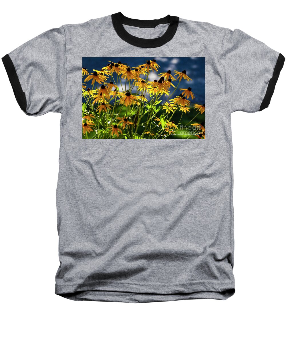 Flowers Baseball T-Shirt featuring the photograph Reaching for the Blue Sky by Jale Fancey