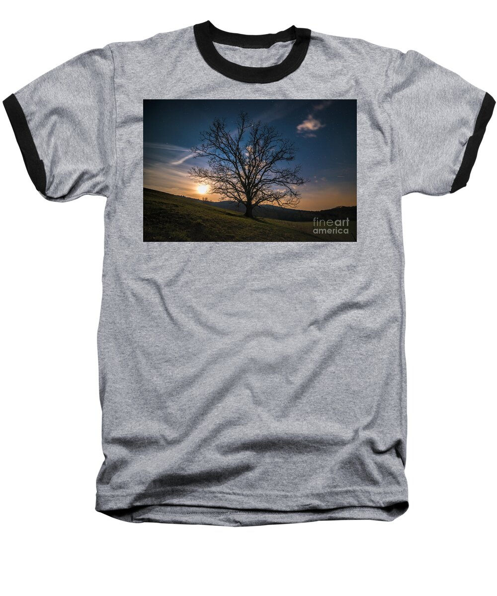 Majestical Baseball T-Shirt featuring the photograph Reaching for the moon by Robert Loe