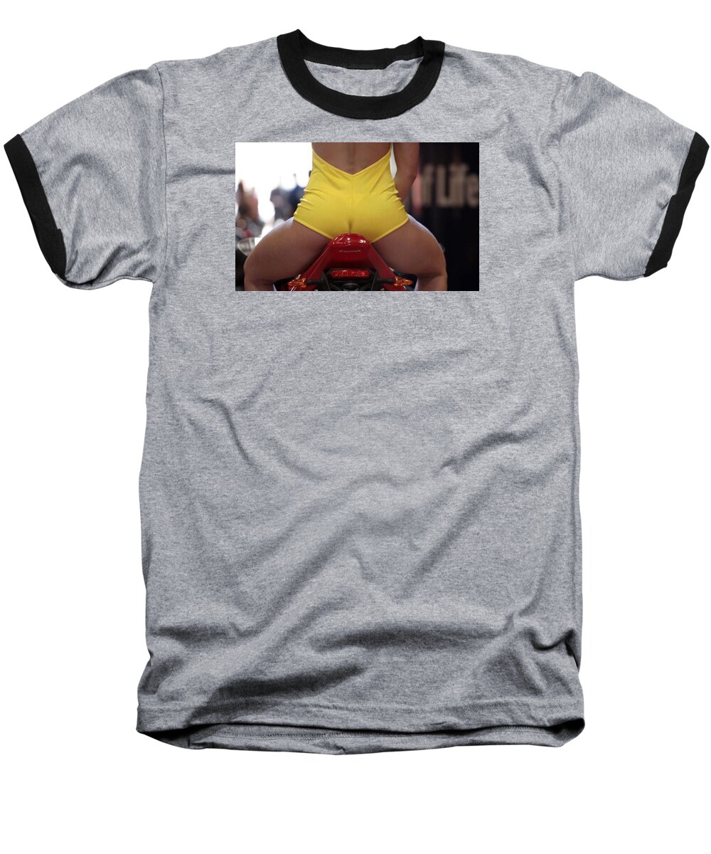 Motorcycle Baseball T-Shirt featuring the photograph Rear View by Lawrence Christopher