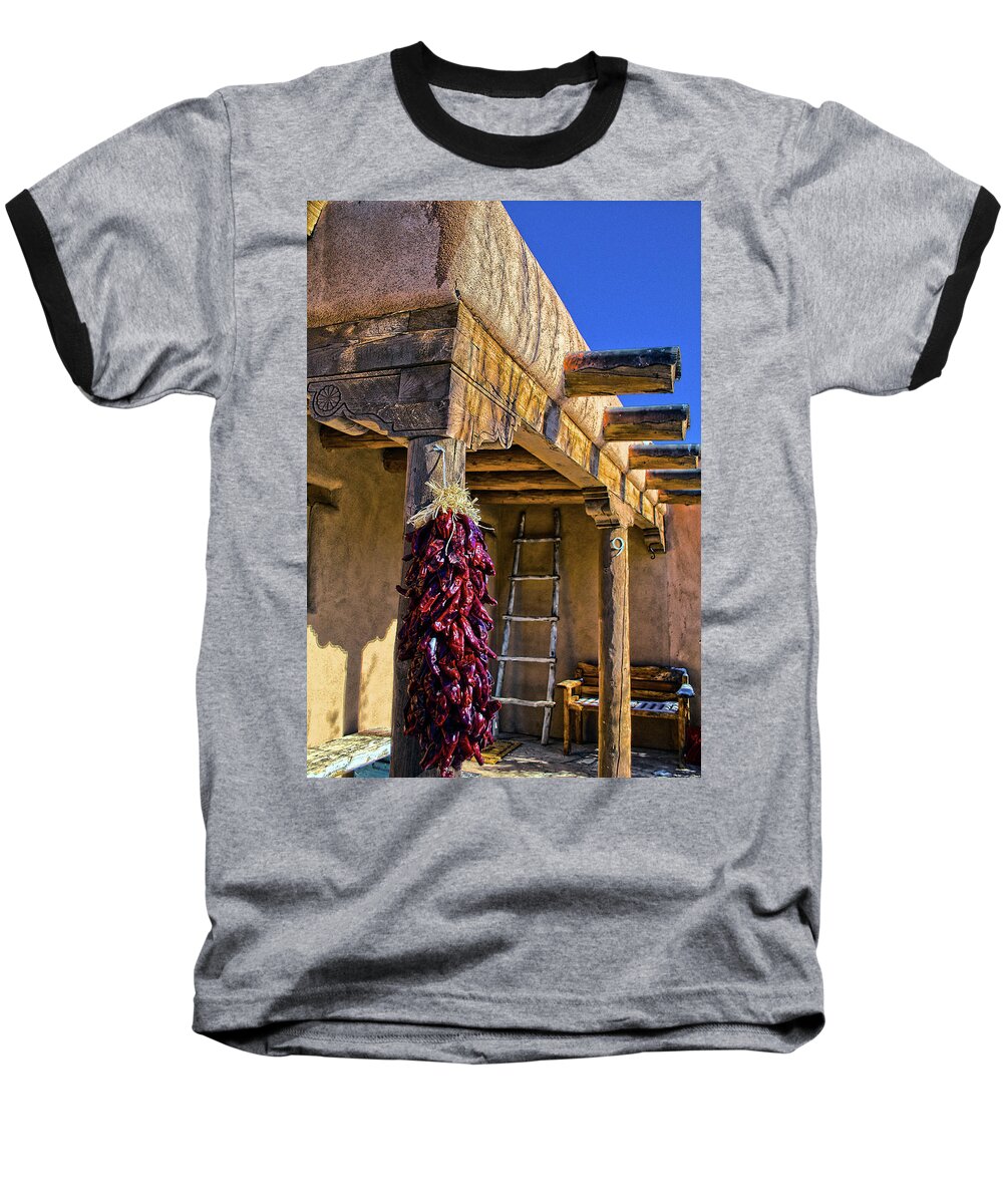 Red Baseball T-Shirt featuring the photograph Red Chillies at New Years by Charles Muhle