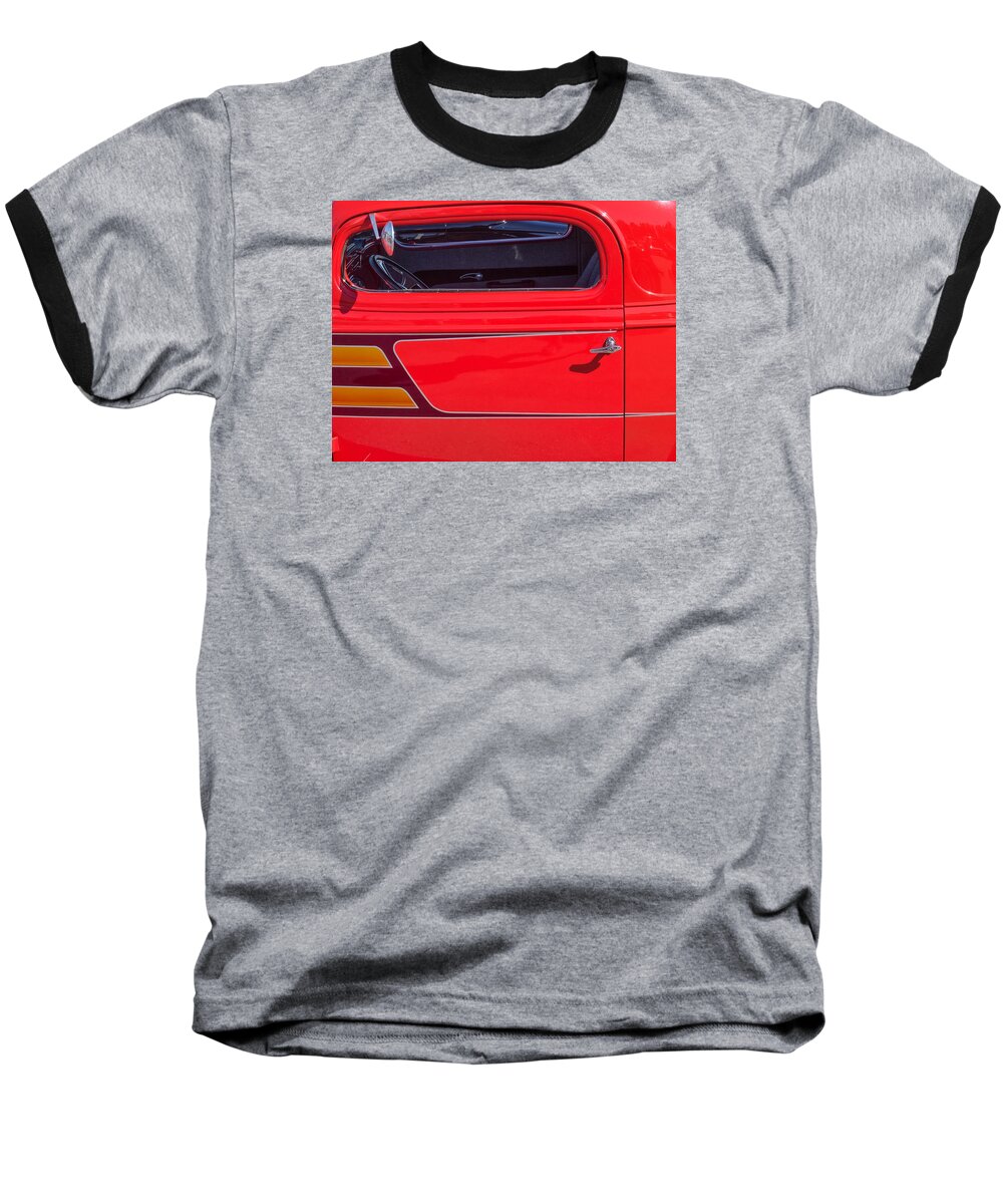  Baseball T-Shirt featuring the photograph Red Racer by Gary Karlsen