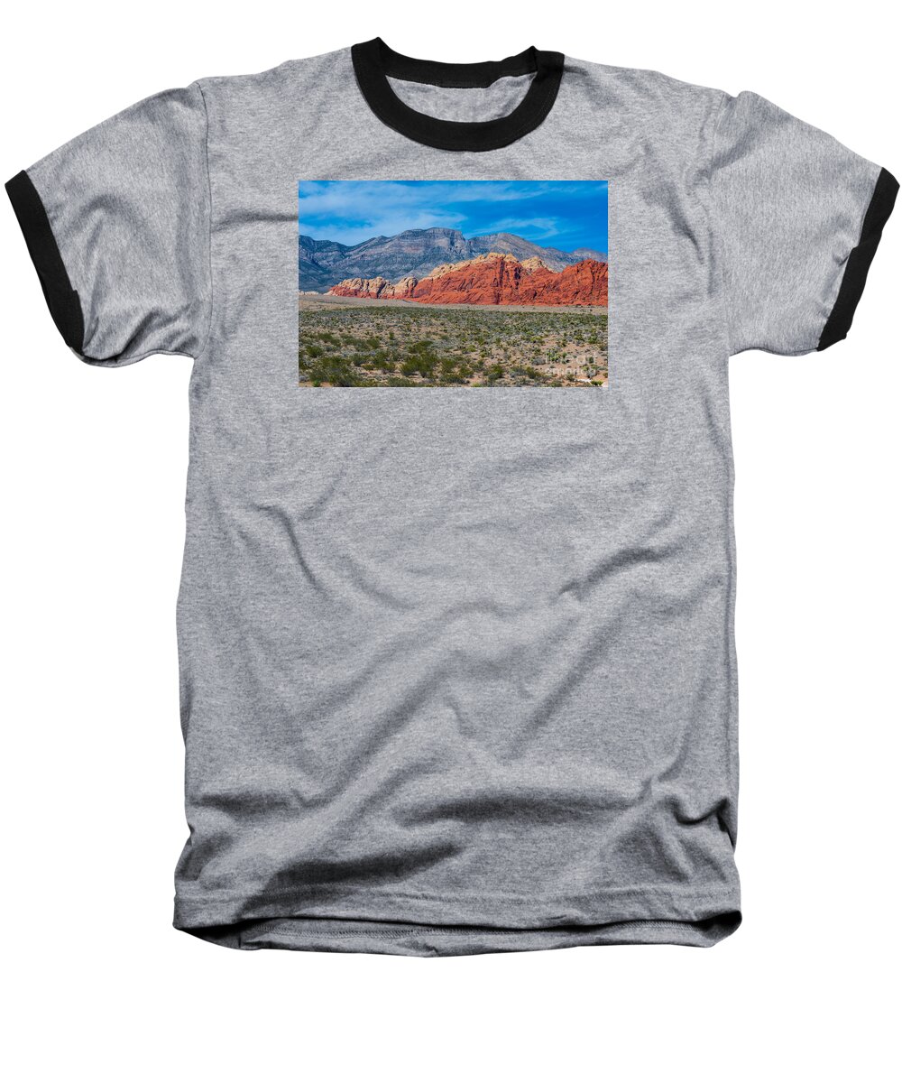 Red Rock Canyon Baseball T-Shirt featuring the photograph Red Rock Canyon by Anthony Sacco