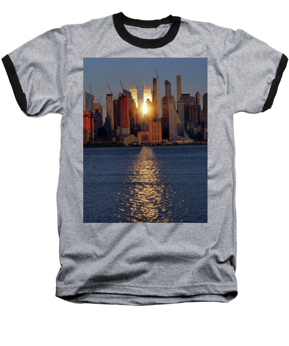 Sunset Baseball T-Shirt featuring the photograph Reflected Sunset by Leon deVose