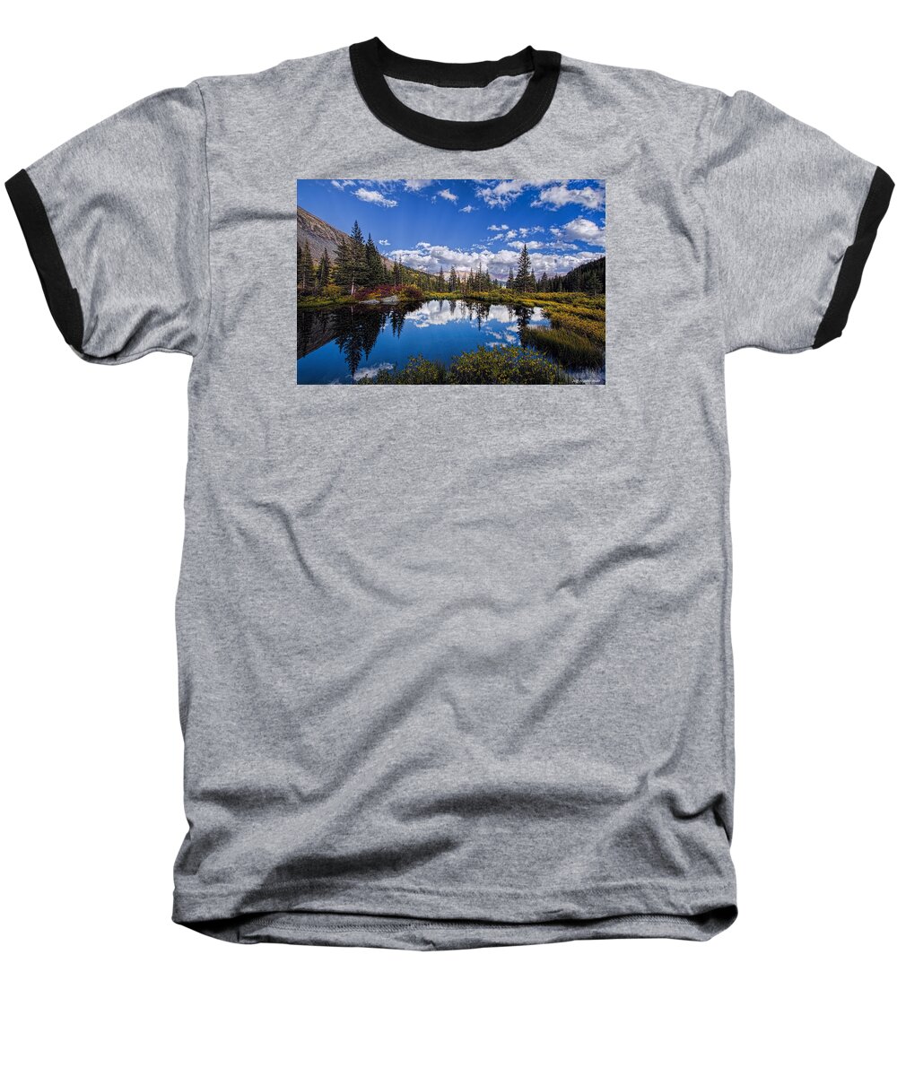 Sky Baseball T-Shirt featuring the photograph Reflecting by Jeff Niederstadt