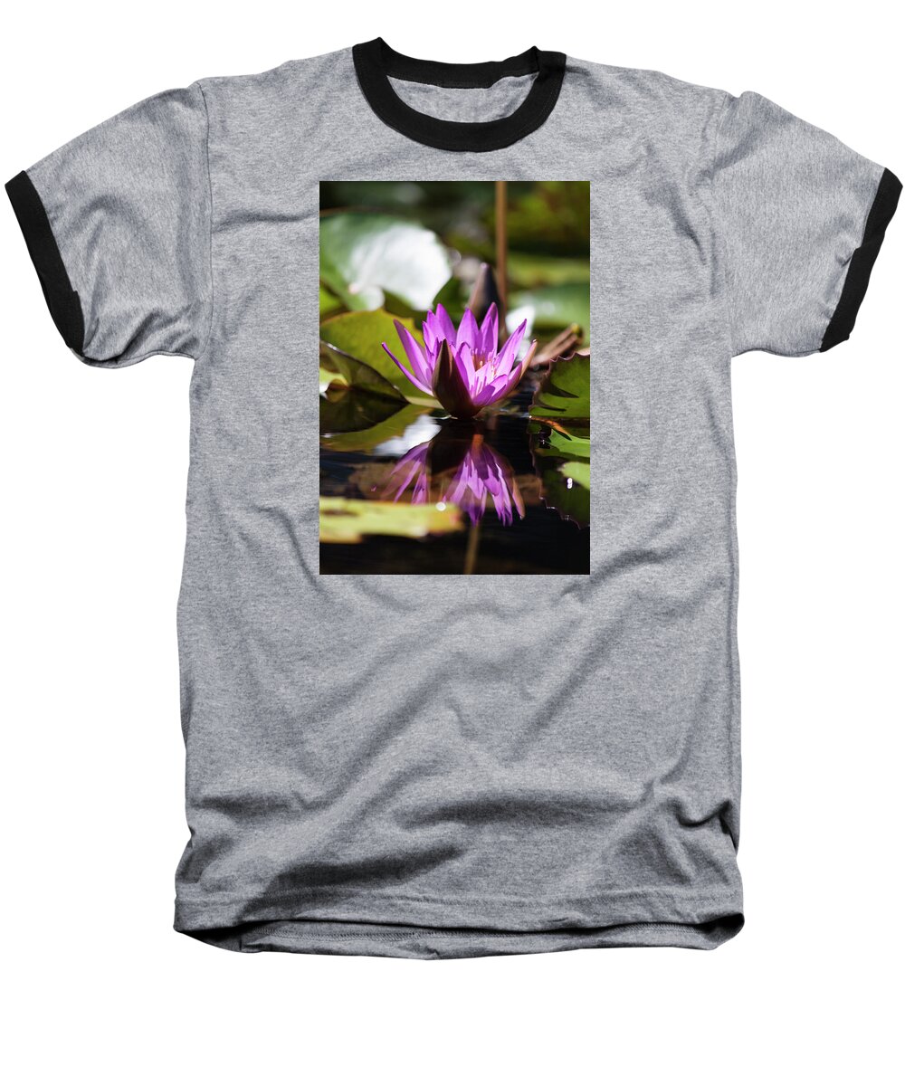 Photograph Baseball T-Shirt featuring the photograph Reflection in Fuchsia by Suzanne Gaff