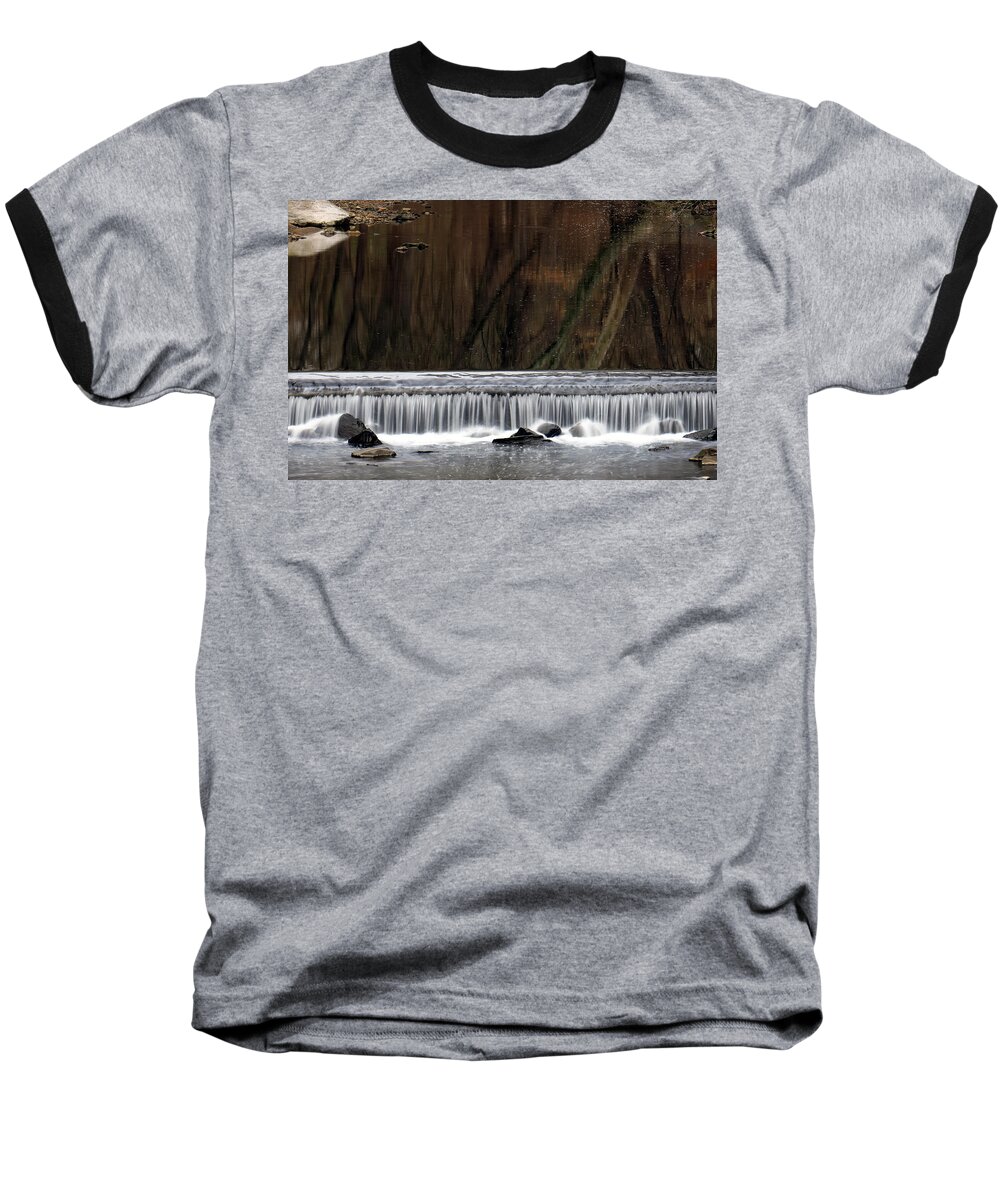 03.19.16_b C Baseball T-Shirt featuring the photograph Reflections and water fall by Dorin Adrian Berbier