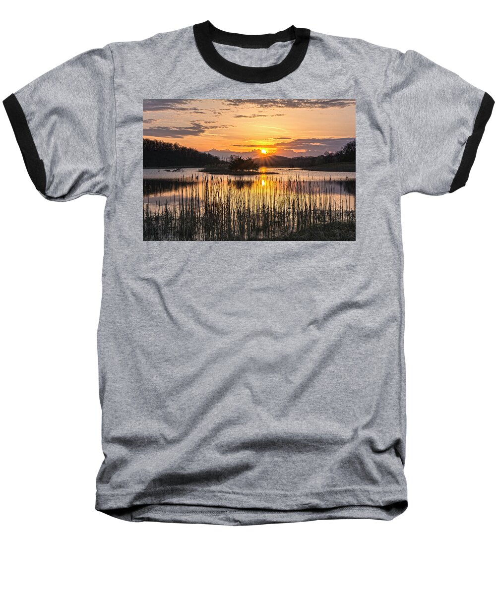 Sunrise Baseball T-Shirt featuring the photograph Rejoicing Easter Morning Skies by Angelo Marcialis