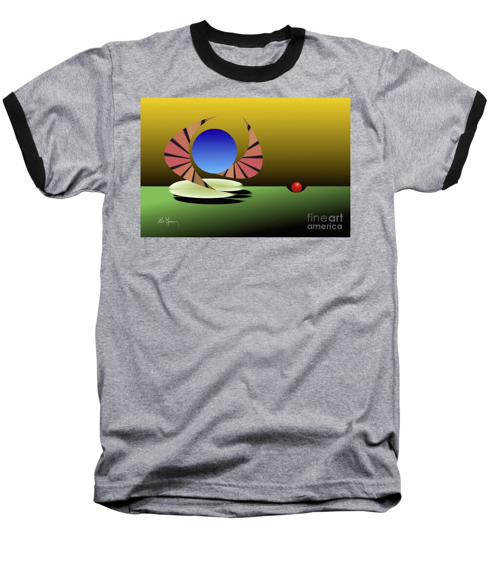Relativity Baseball T-Shirt featuring the digital art Relativity Of Gist by Leo Symon