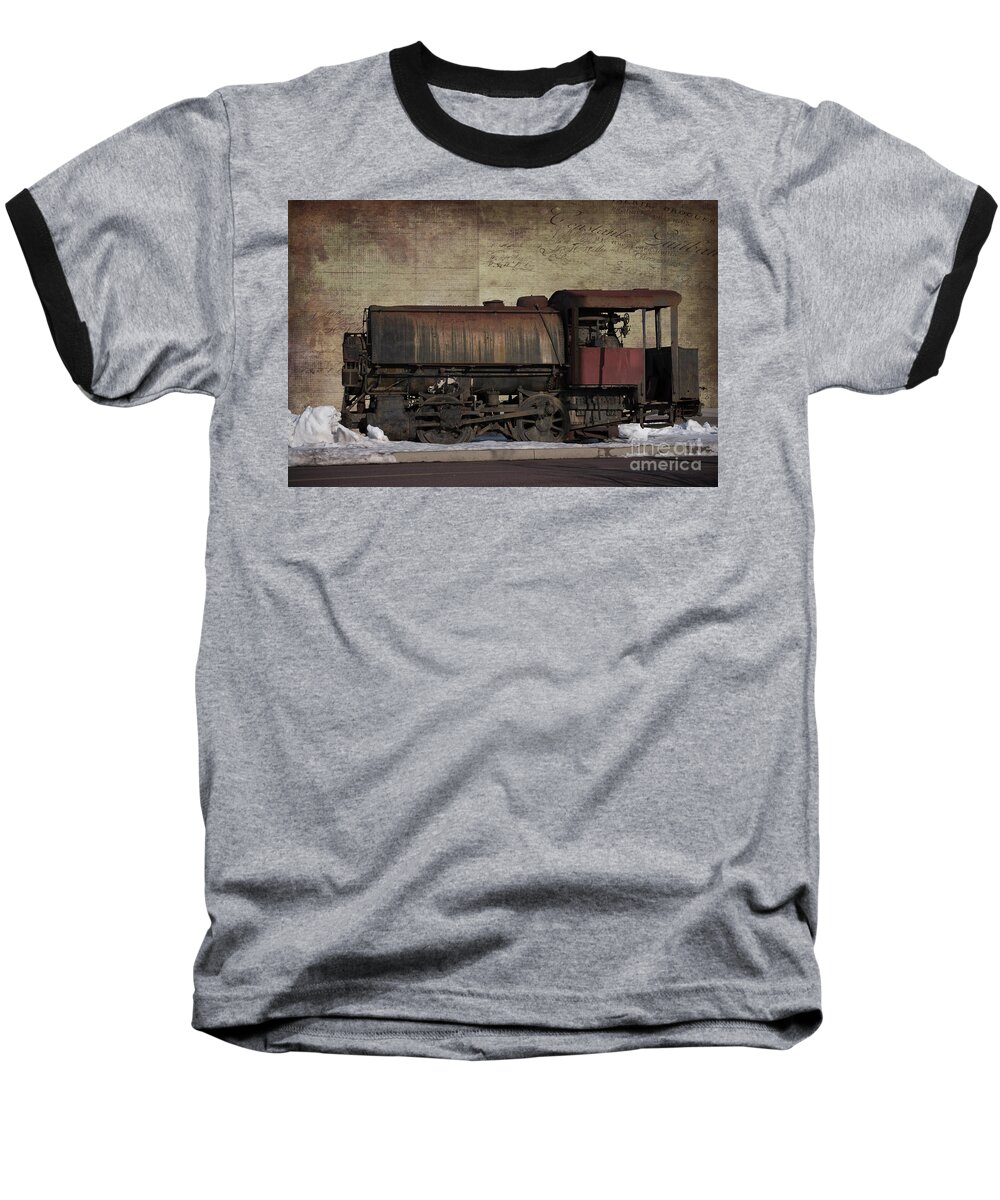 Train Baseball T-Shirt featuring the photograph Retired 2 by Judy Wolinsky