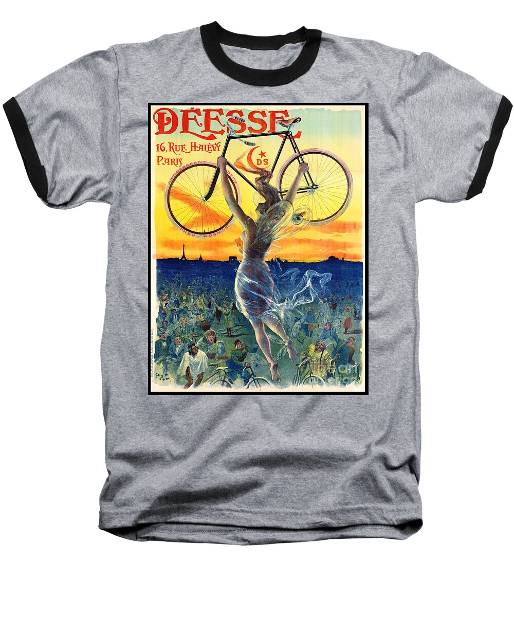 Retro Bicycle Ad 1898 Baseball T-Shirt featuring the photograph Retro Bicycle Ad 1898 by Padre Art