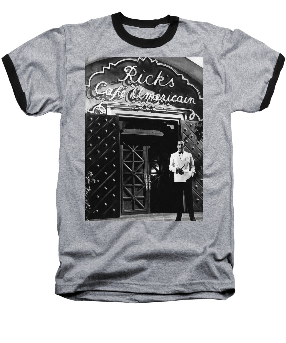Ricks Cafe Americain Casablanca 1942 Baseball T-Shirt featuring the photograph Ricks Cafe Americain Casablanca 1942 by David Lee Guss