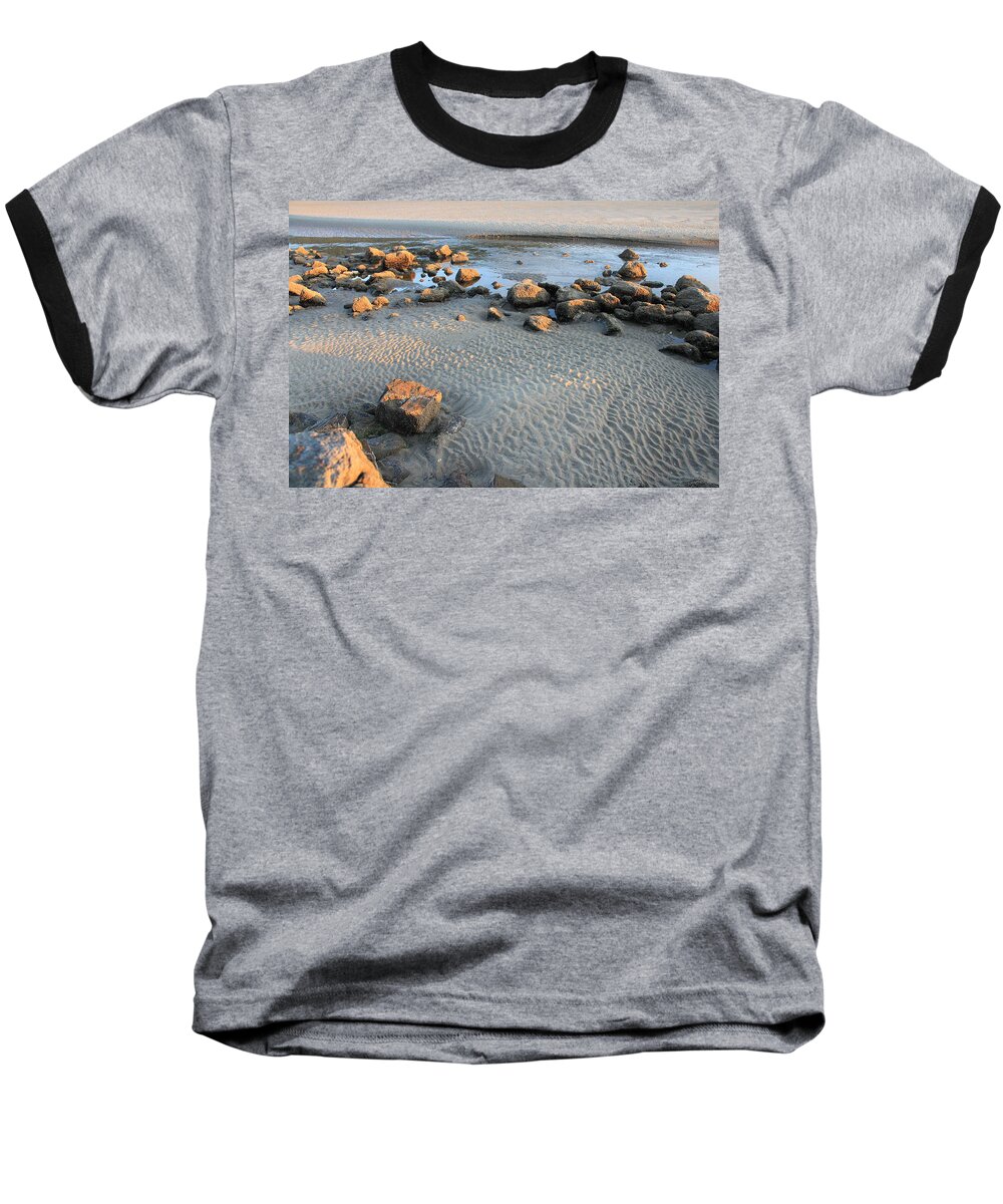 Sand Baseball T-Shirt featuring the photograph Ripples in the Sand by Charlene Reinauer