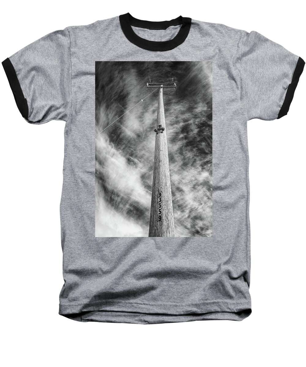 Telephone Poll Baseball T-Shirt featuring the photograph Rising to the Heights by Greg Nyquist