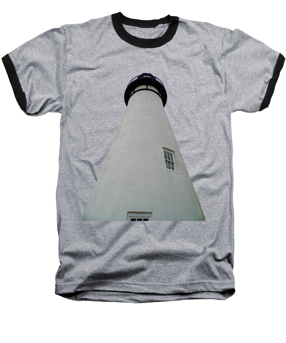 Lighthouse Baseball T-Shirt featuring the photograph Rising Up Transparent For Customization by D Hackett