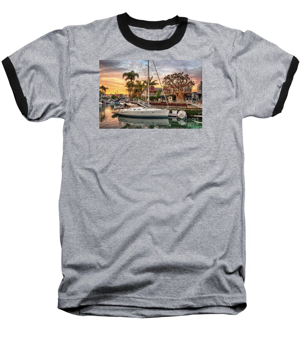 Naples Canals Baseball T-Shirt featuring the photograph Rivo Alto Canal and Naples Canals by David Zanzinger