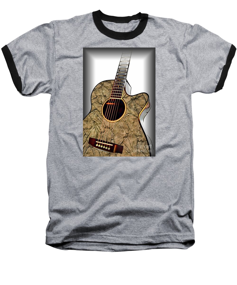 Composite Baseball T-Shirt featuring the photograph Rock Guitar 1 by Walt Foegelle