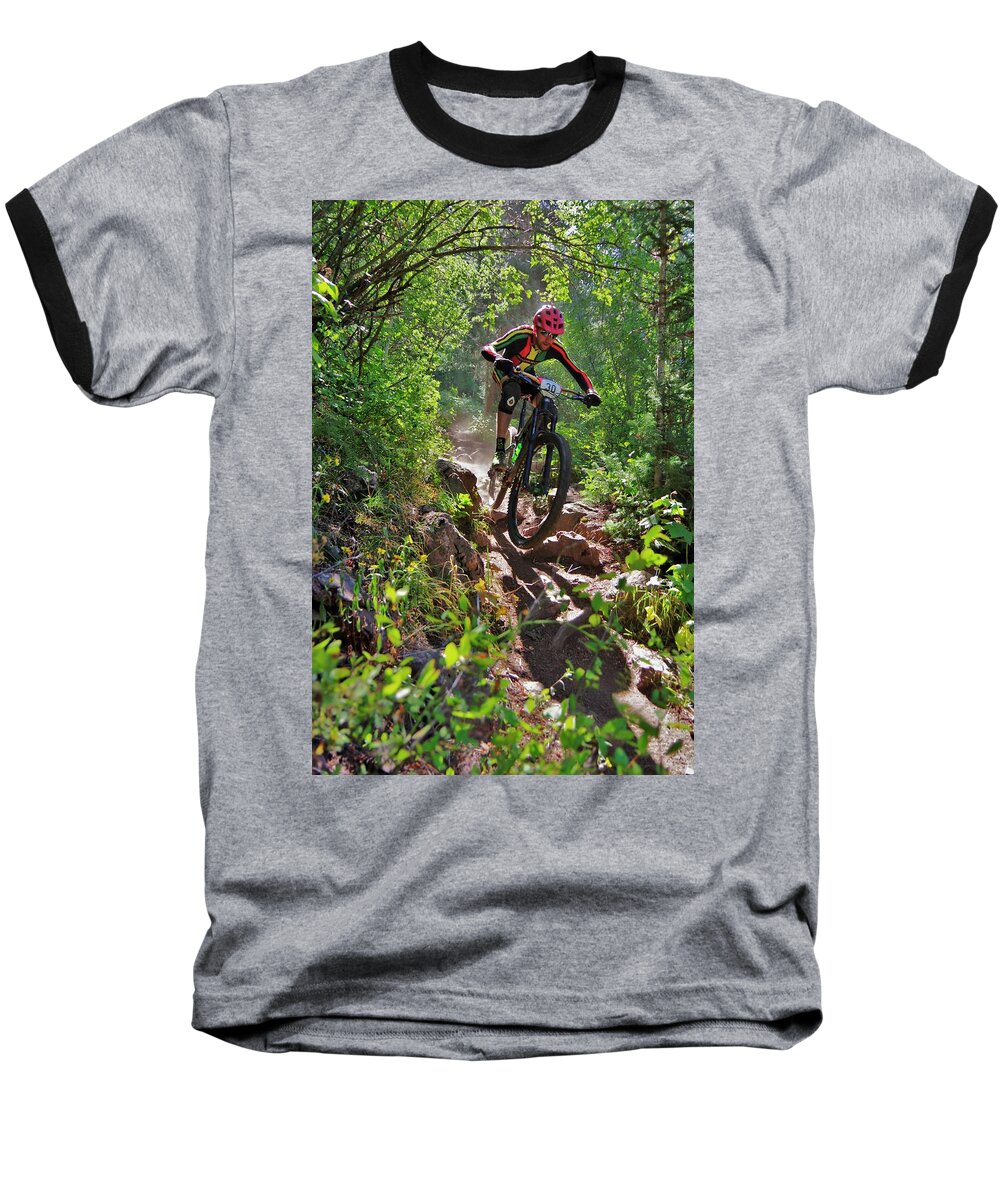 Endurox Baseball T-Shirt featuring the photograph Rock Hopping #30 by Matt Helm