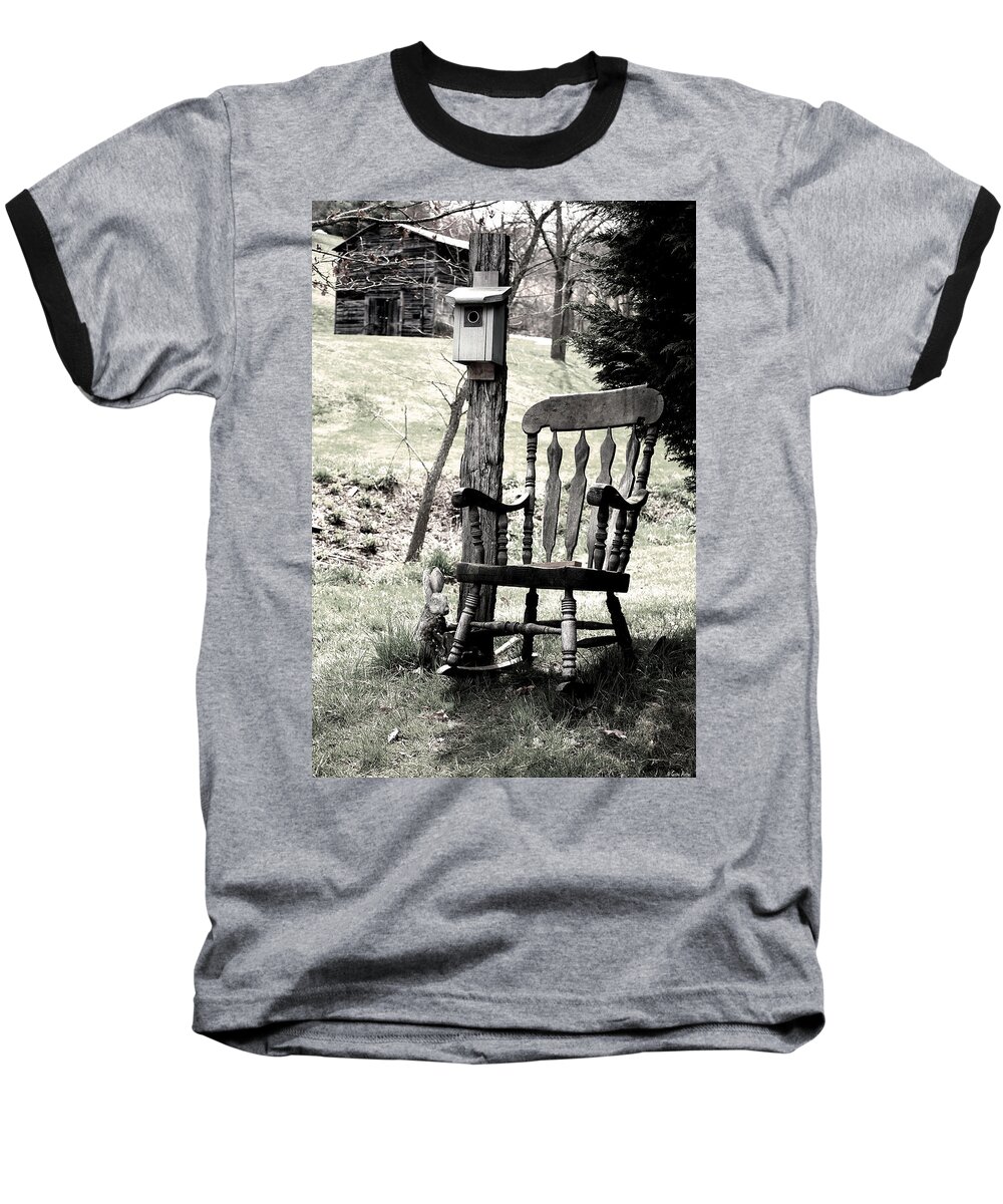 Rocking Chair Baseball T-Shirt featuring the photograph Rocking Chair by Gray Artus