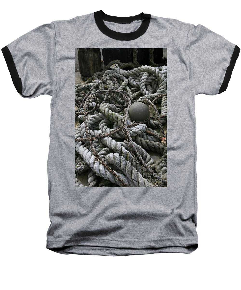 Ropes Baseball T-Shirt featuring the photograph Ropes and Lines by Timothy Johnson