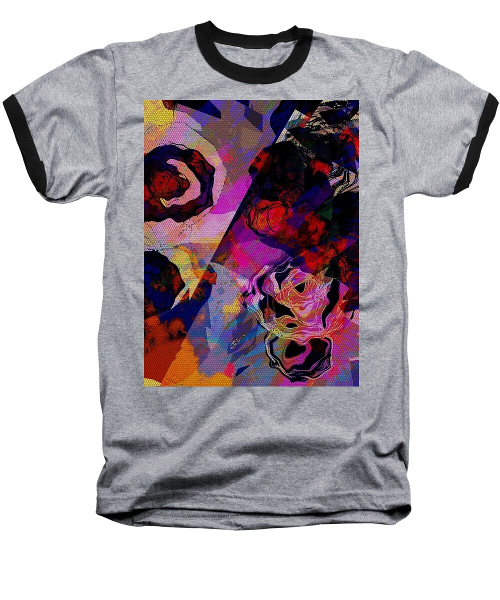 Vivid Baseball T-Shirt featuring the digital art Roses by Cooky Goldblatt