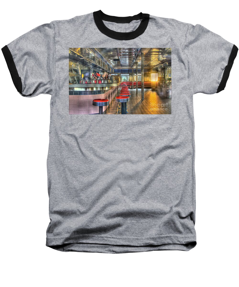 Diner Baseball T-Shirt featuring the photograph Rosies Diner by Robert Pearson