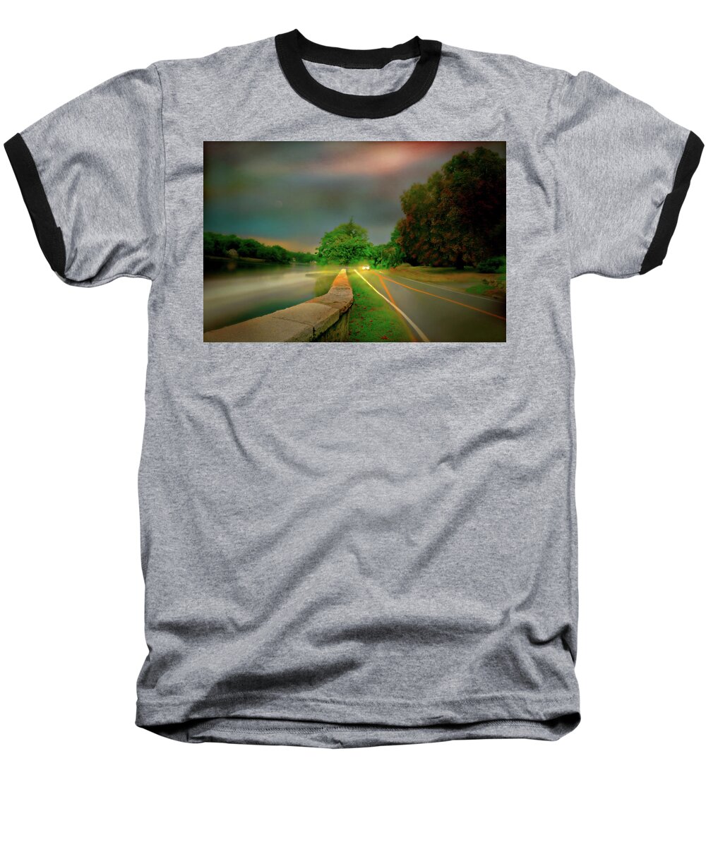 Connecticut Landscape Baseball T-Shirt featuring the photograph Round the Bend by Diana Angstadt