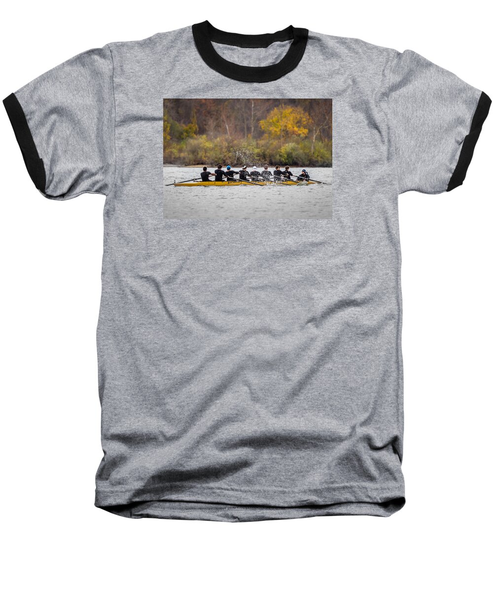 Boat Baseball T-Shirt featuring the photograph Rowing Regatta by Ron Pate